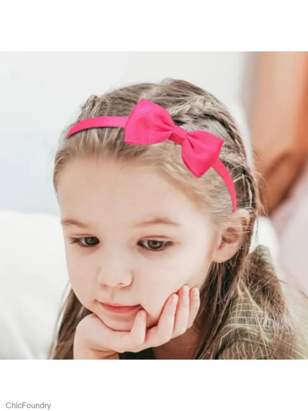 20 Pcs Girls Bow Headbands Grosgrain Ribbon Hairbands Non-Slip